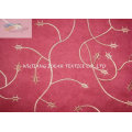 Embroidered Suede Blackout Fabric for Curtain